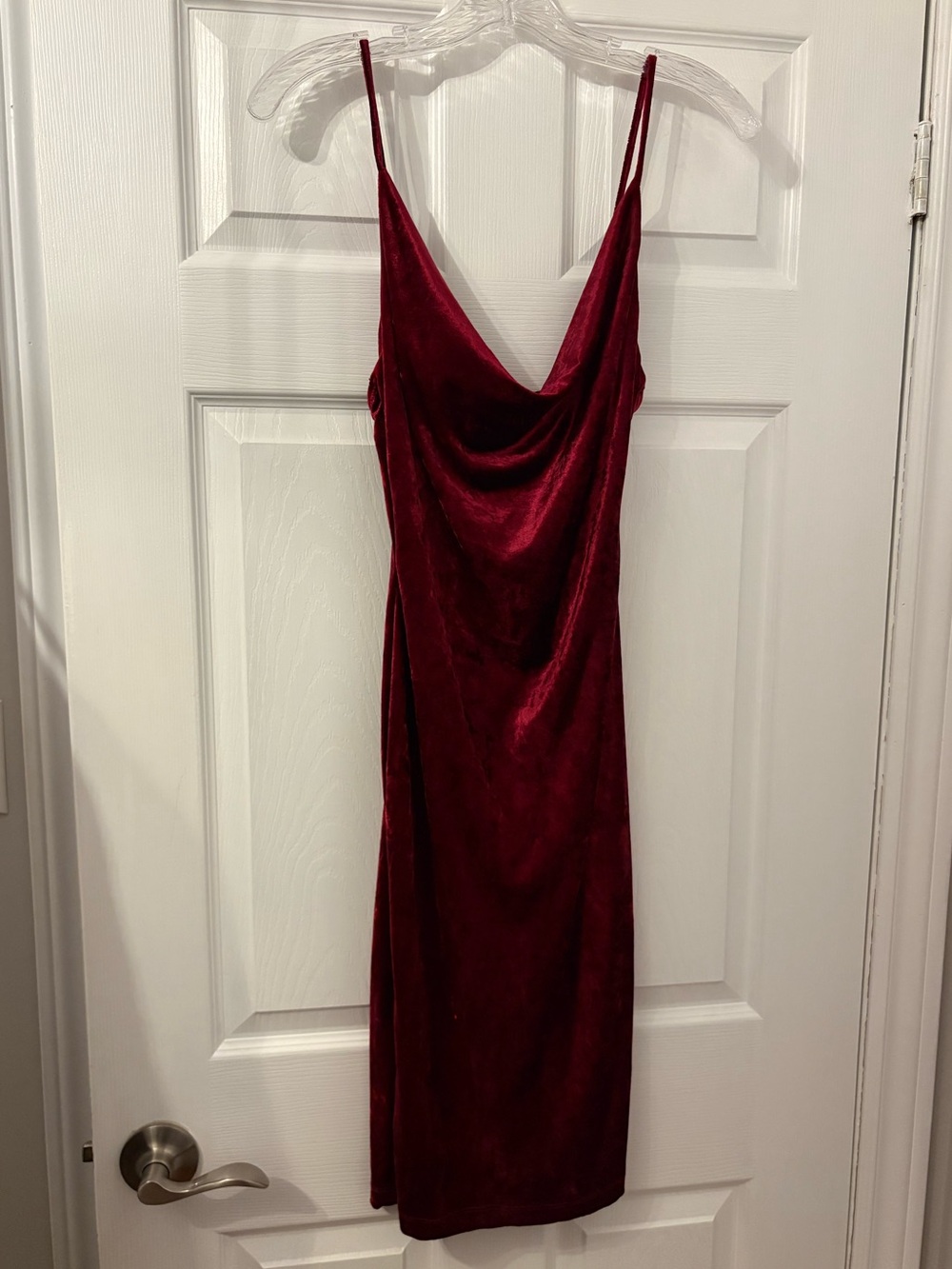 Room Service Velvet Cowl Neck Dress